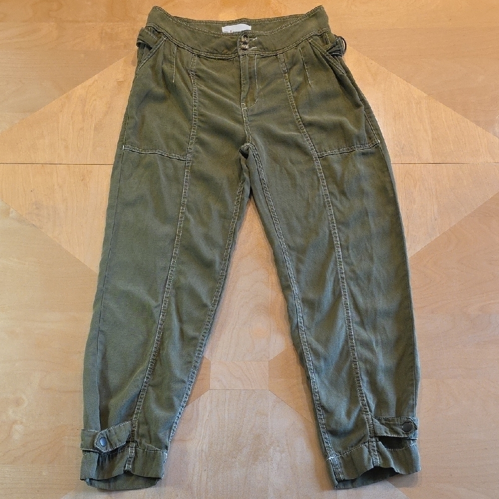 Anthropologie Jackson Army Green Tapered Utility Cargo Pants. Size 2